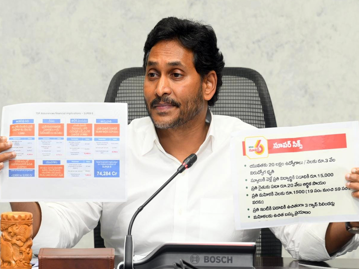 Ys jagan Mohan Reddy On CM Chandrababu Super Six failures, Budget delay exposes6