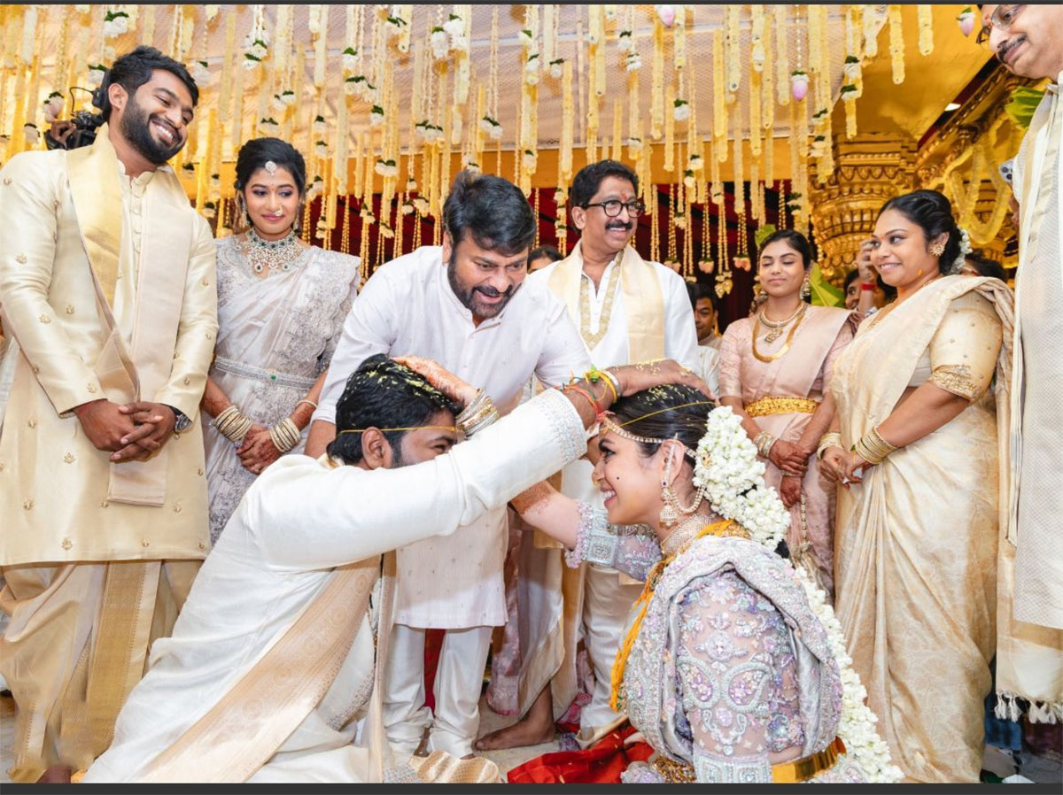 Chiranjeevi, Allu Arjun Attend Ramakrishna Teja wedding in Hyderabad3