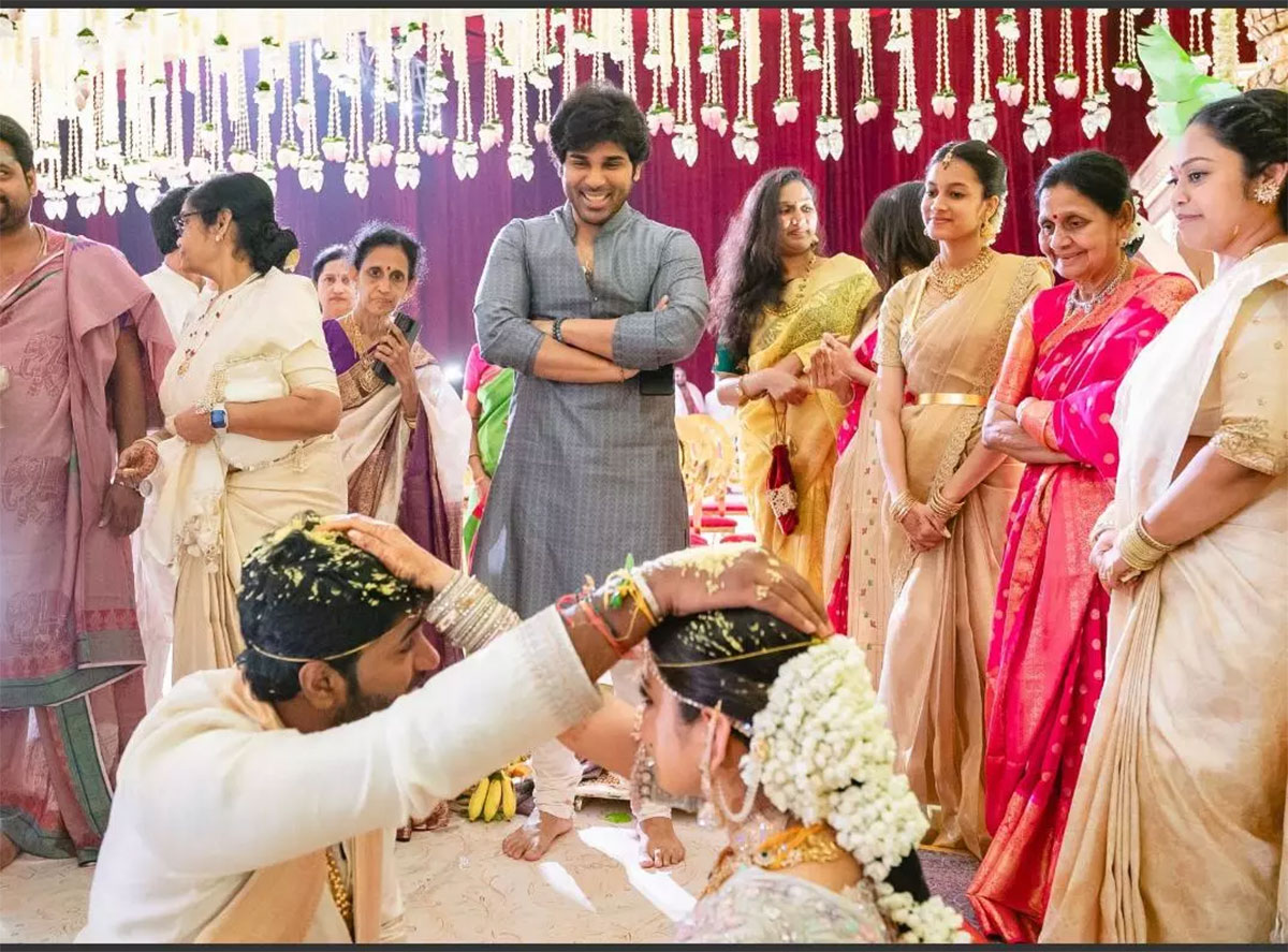 Chiranjeevi, Allu Arjun Attend Ramakrishna Teja wedding in Hyderabad5