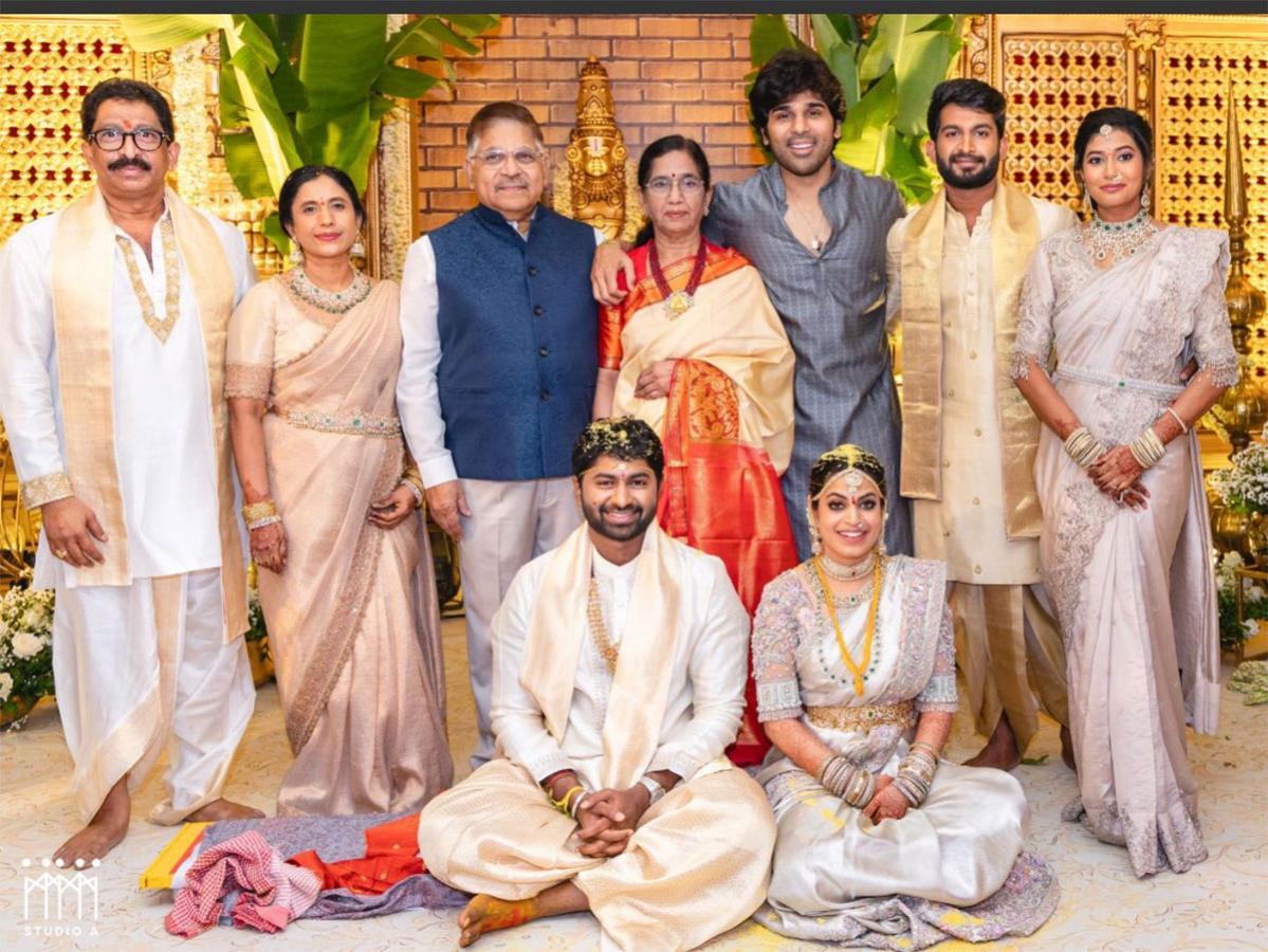 Chiranjeevi, Allu Arjun Attend Ramakrishna Teja wedding in Hyderabad7