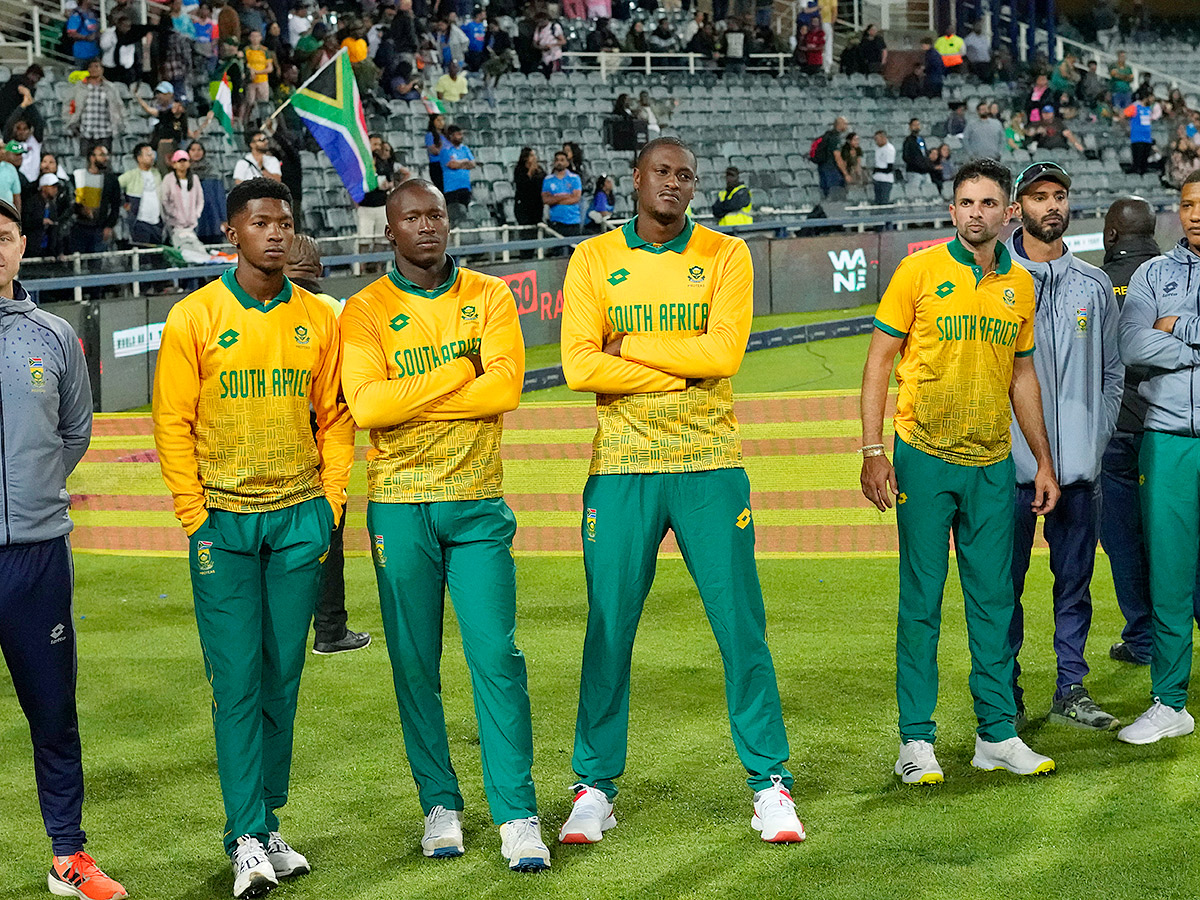  winners trophy after their win against South Africa in the fourth T20 cricket 8