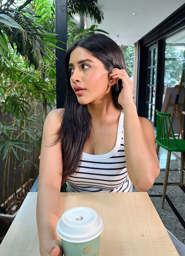 Nabha Natesh enjoying while drinking coffee3