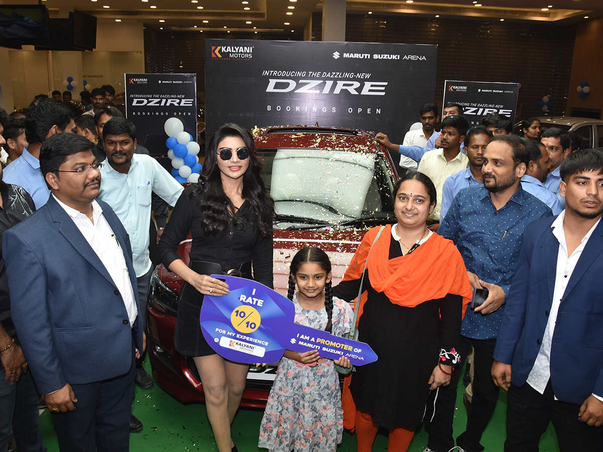 Jabardasth Varsha unveils Dazzling Dzire at Kalyani Motors: Pics3