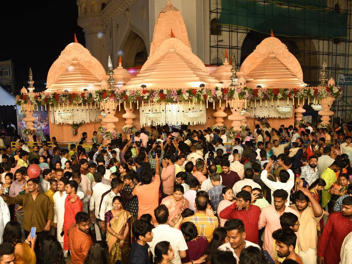 Grand Pooja At Bhagyalakshmi Temple In Charminar2