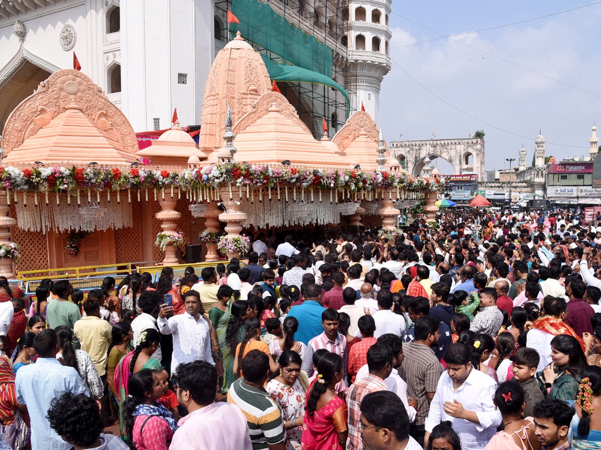 Grand Pooja At Bhagyalakshmi Temple In Charminar7