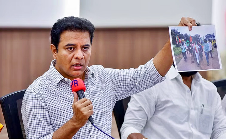 KTR Strong Counter to Congress Govt At Sircilla Photos8