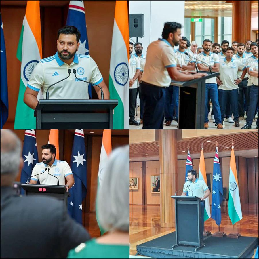 Indian cricket team during a reception at Parliament House in Canberra10