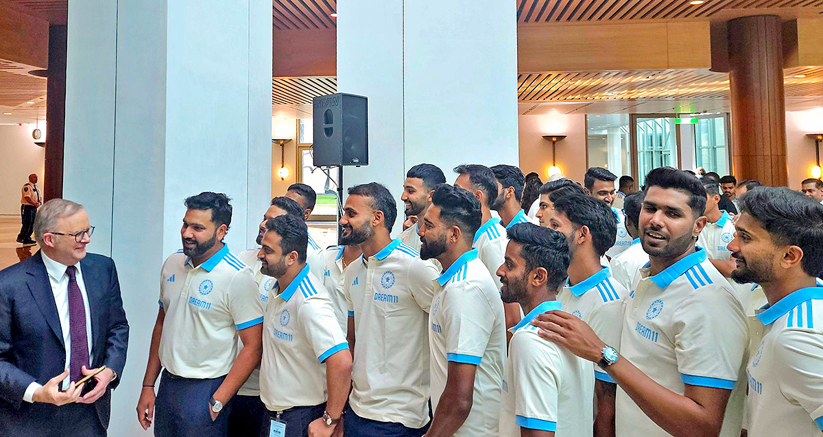 Indian cricket team during a reception at Parliament House in Canberra18