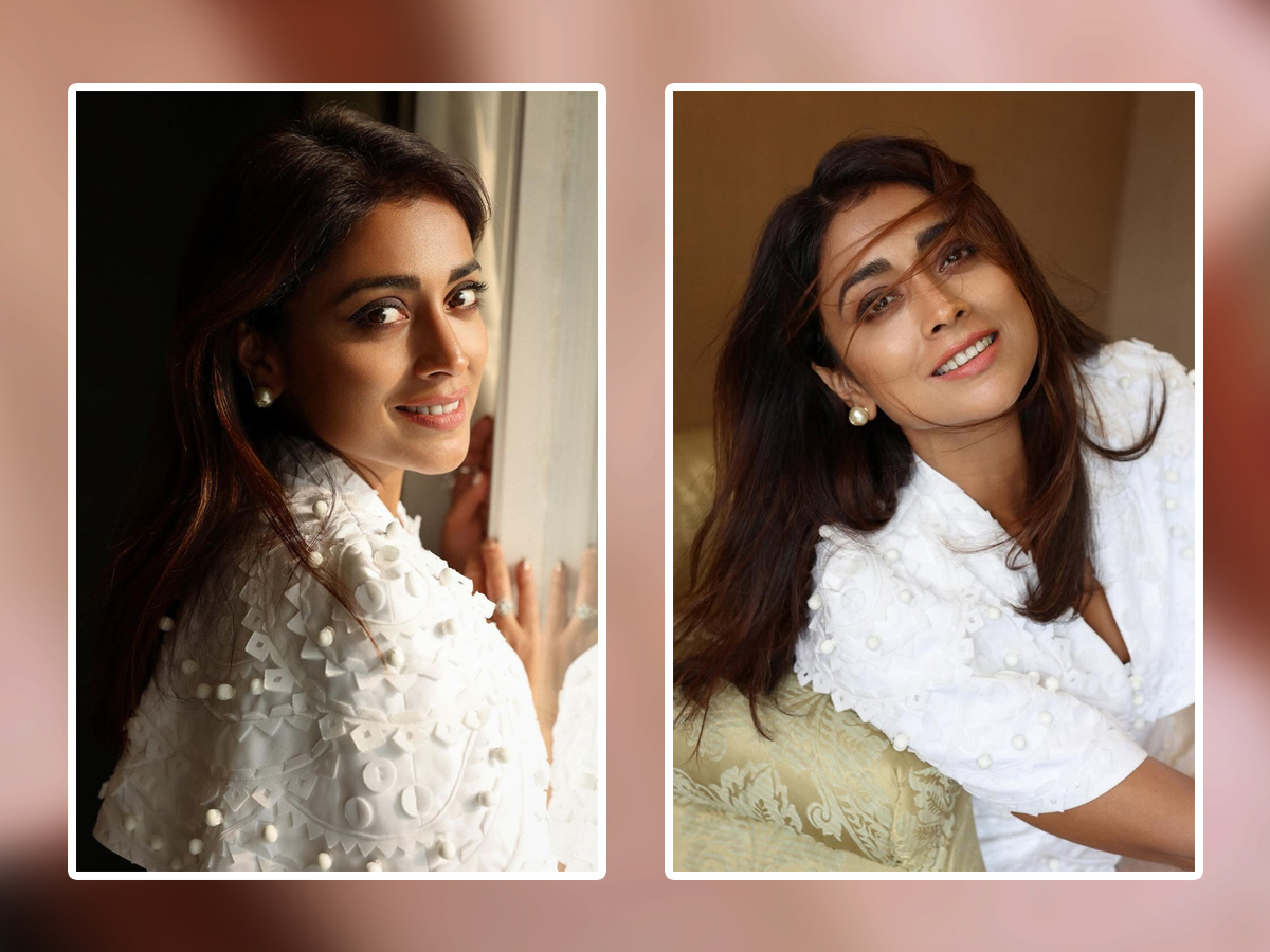 Actress Shriya Saran Gorgeous Looks In White Dress1