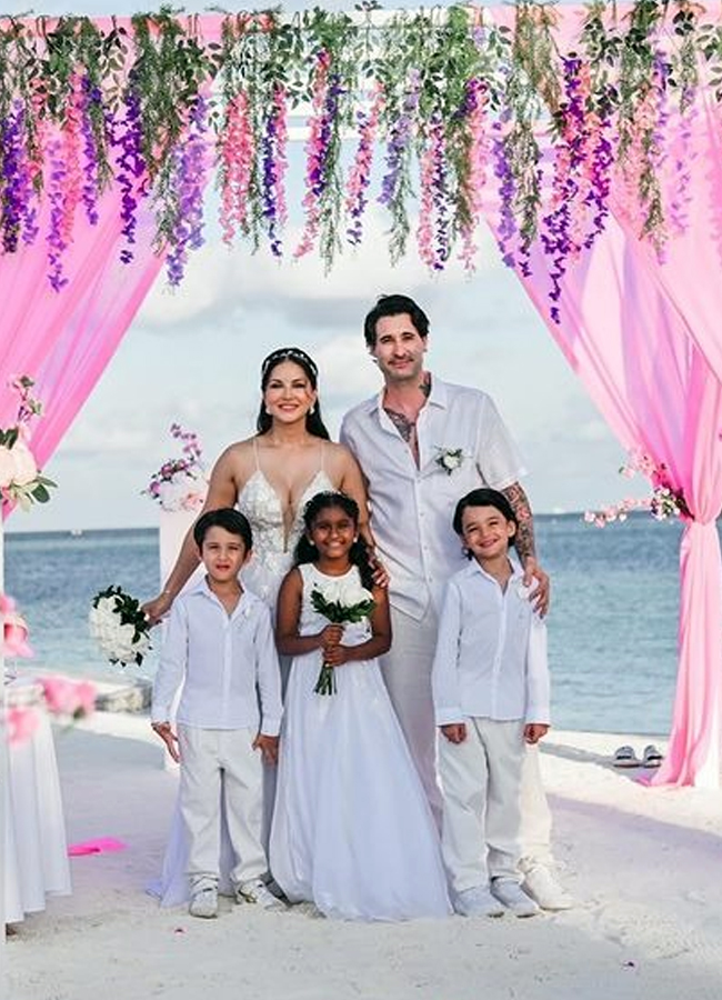 Sunny Leone And Daniel Weber Renew Wedding After 13 Years Of Marriage, PICS goes viral4