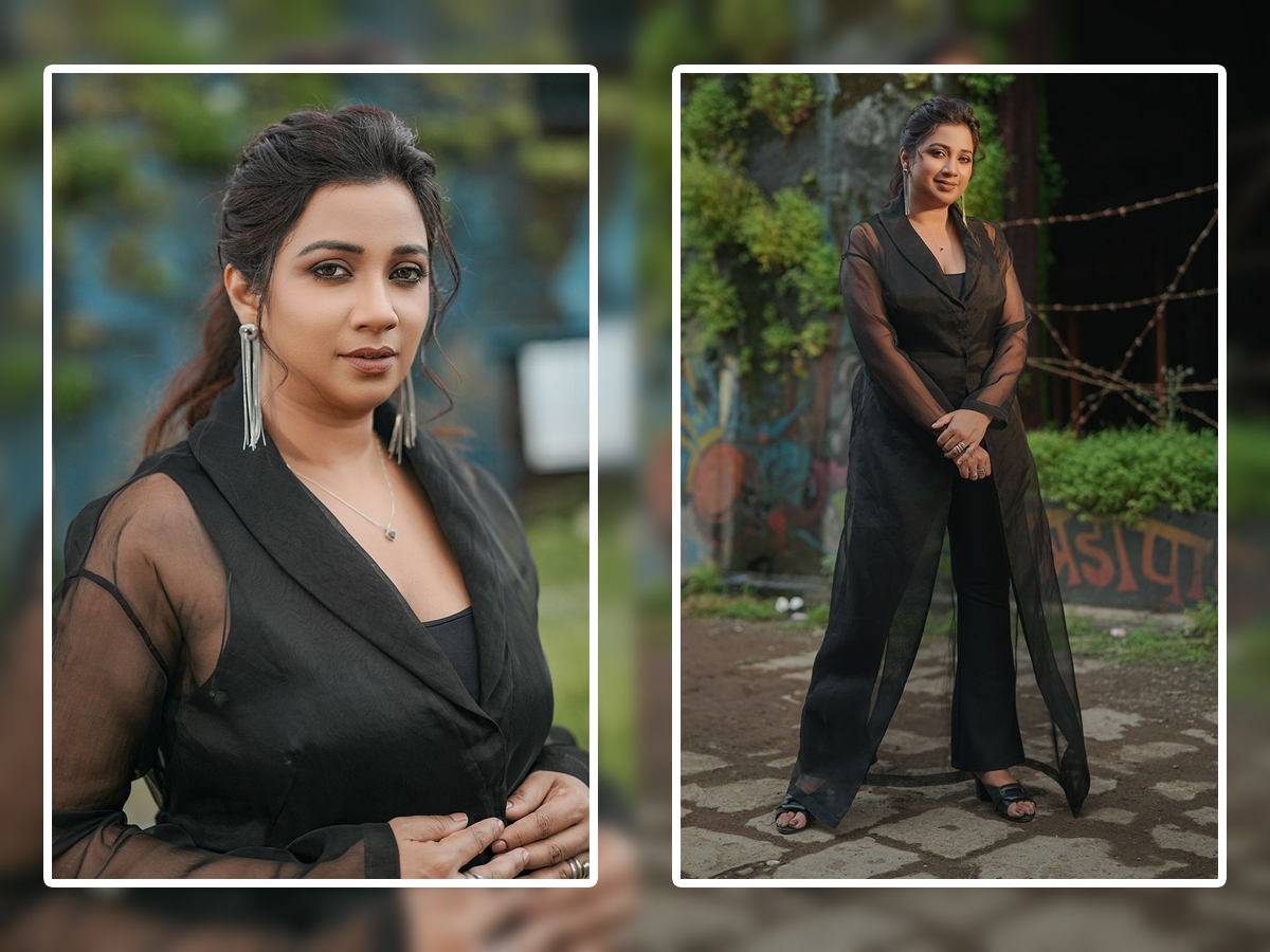 Top Singer Shreya Ghoshal Shines Like A Heroine In Black Dress Photos Viral1