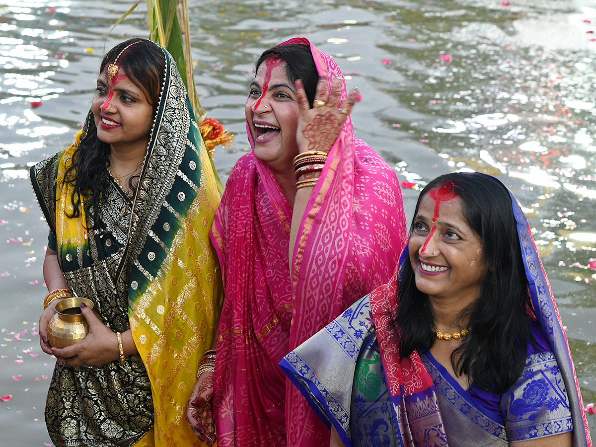 Necklace Road: Chhath Puja 2024 with Devotees at Bathukamma Ghat14