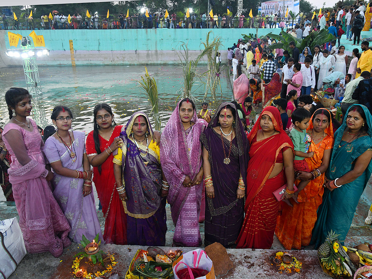 Necklace Road: Chhath Puja 2024 with Devotees at Bathukamma Ghat19