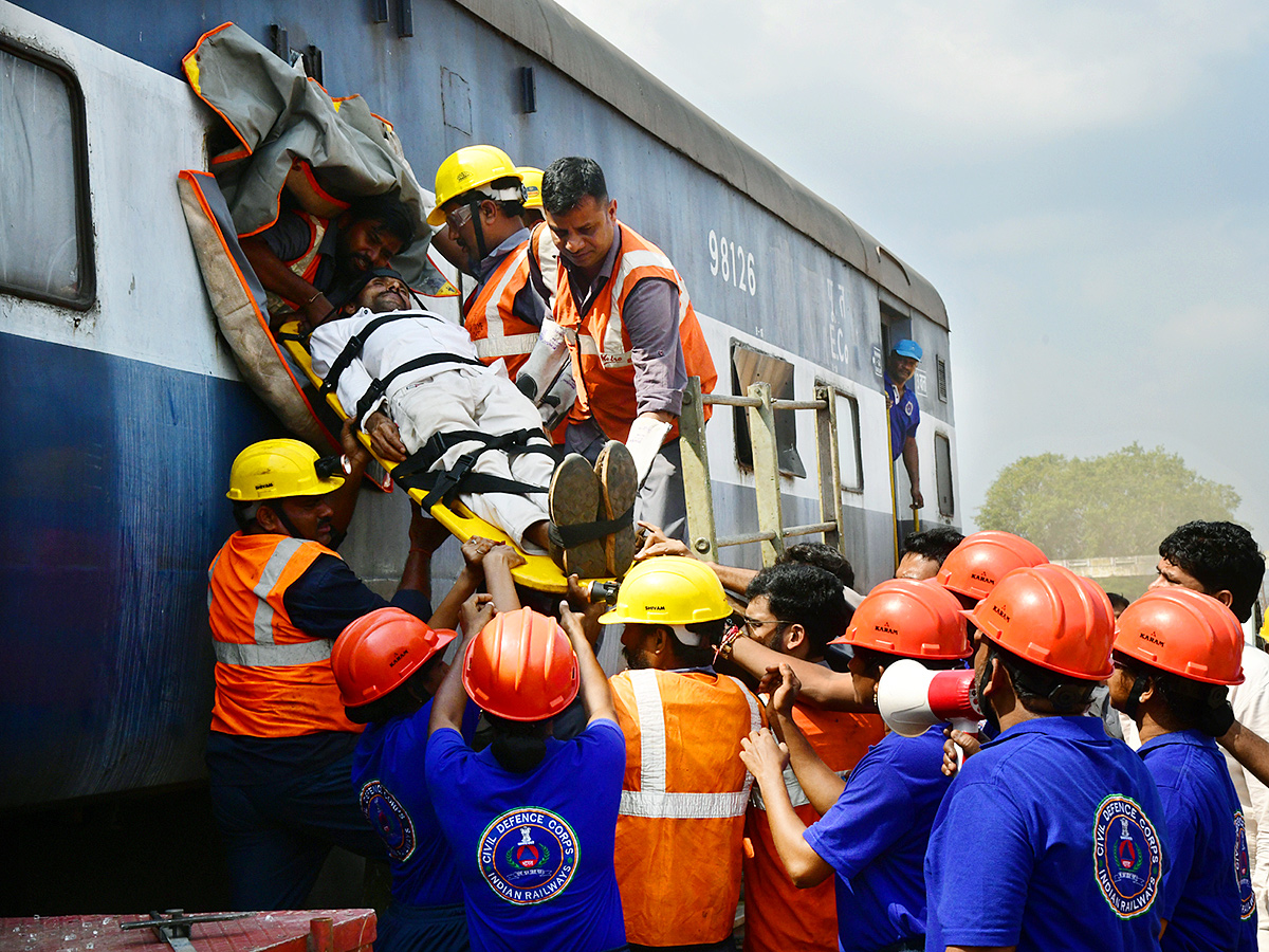 Train accident mock drill at Simhachalam railway station10