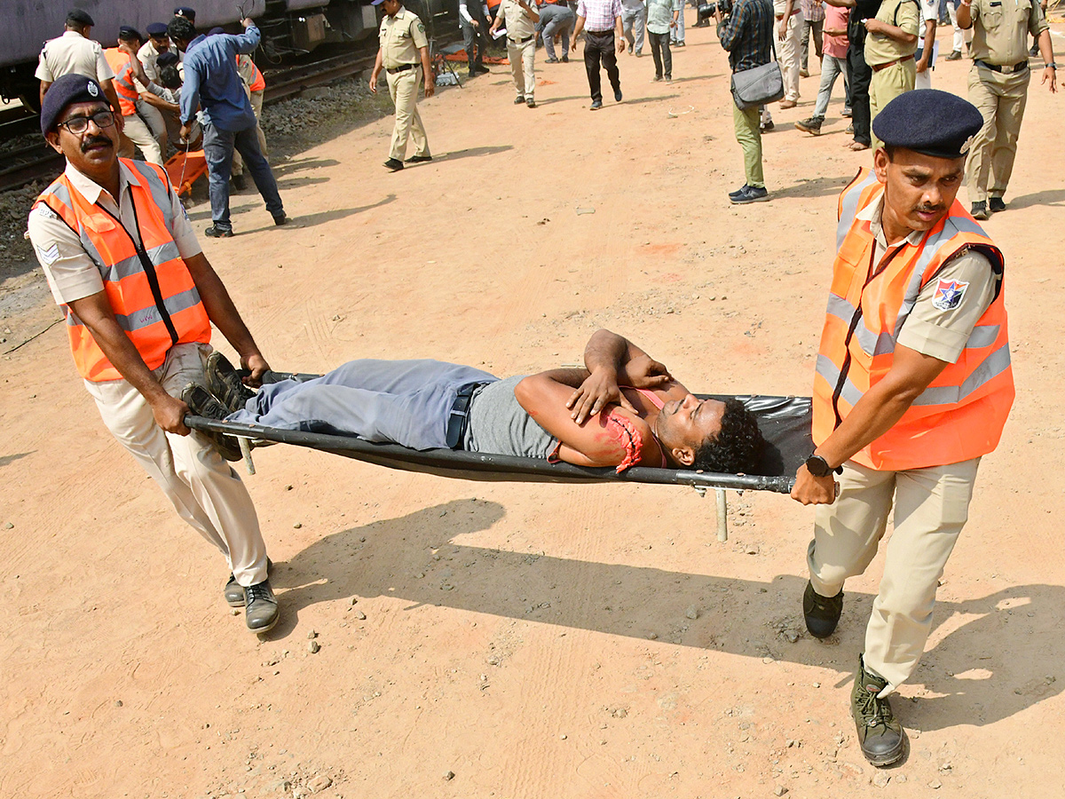 Train accident mock drill at Simhachalam railway station12