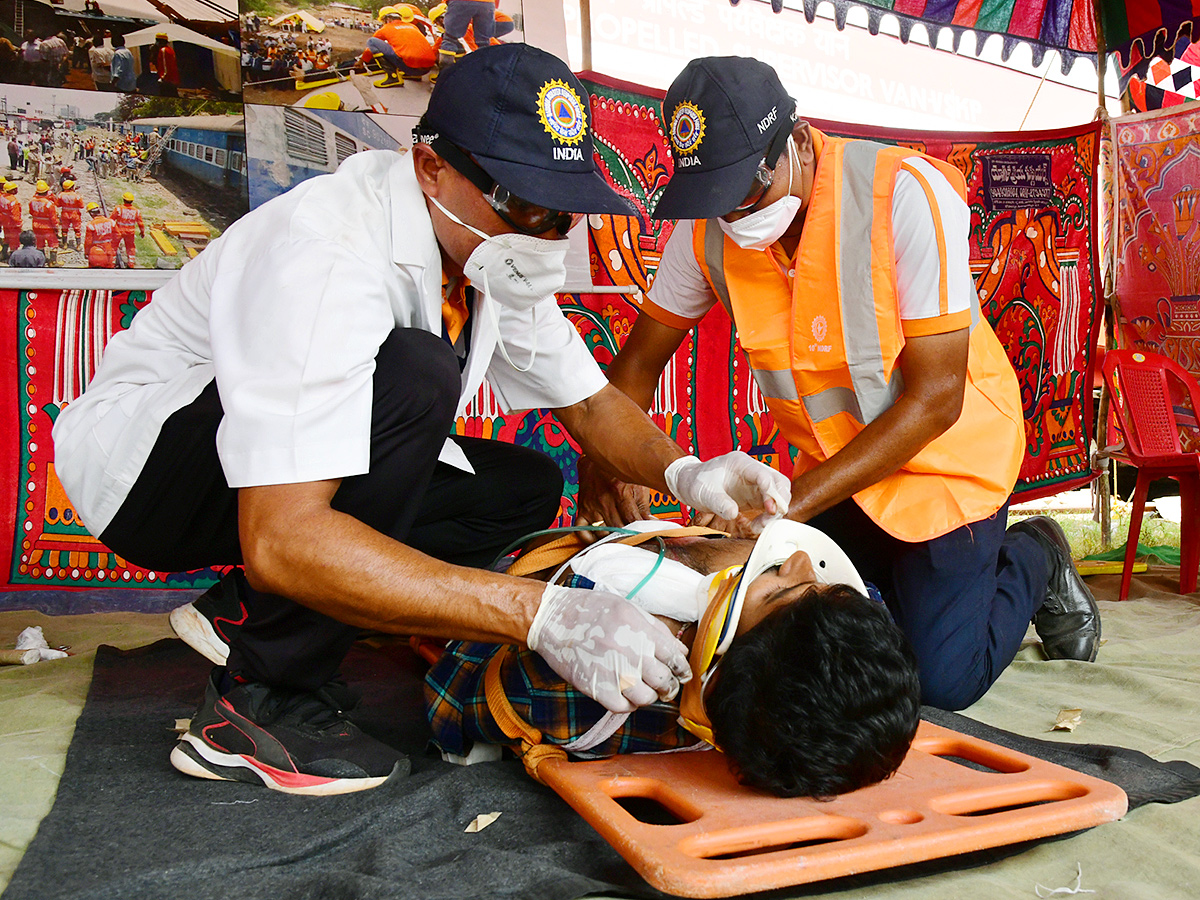 Train accident mock drill at Simhachalam railway station5