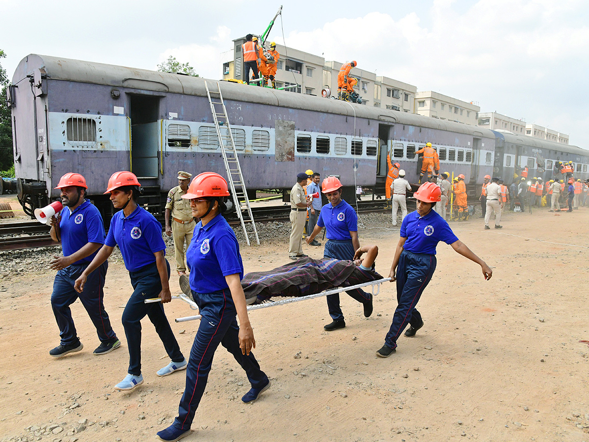 Train accident mock drill at Simhachalam railway station7