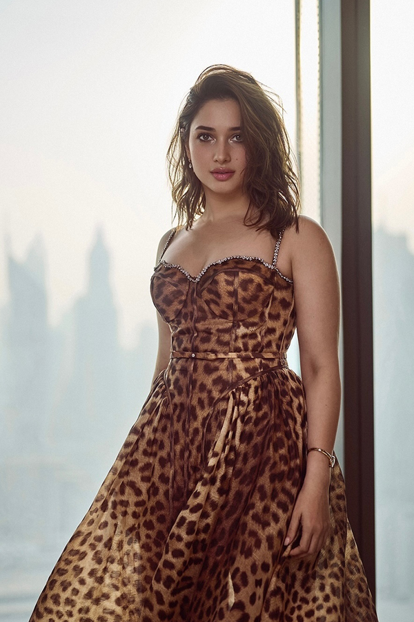 Actress Tamannaah Bhatia Looks Stunning In Animal Print Dress2