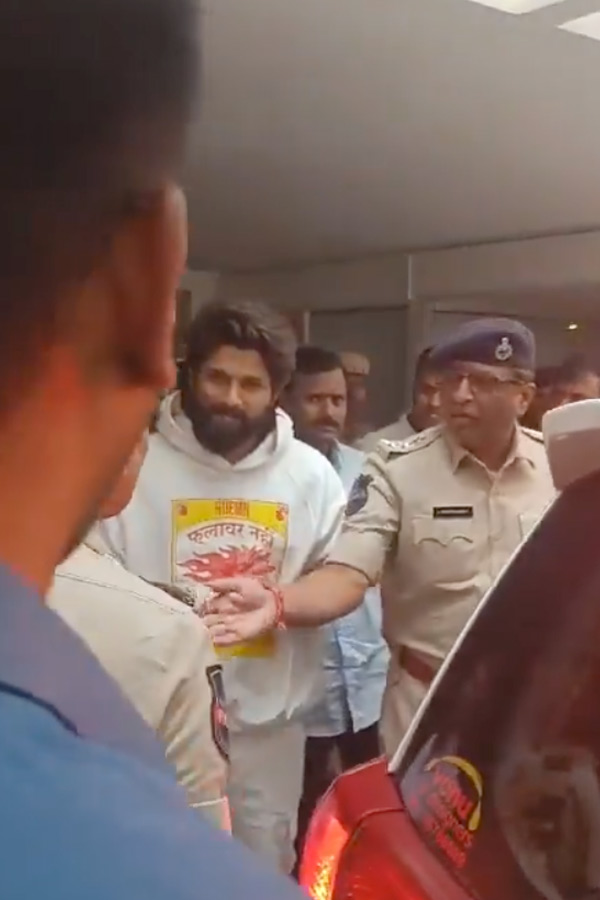 Actor Allu Arjun Arrested in Sandhya Theatre Stampede Case Photos Viral3