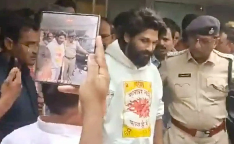 Actor Allu Arjun Arrested in Sandhya Theatre Stampede Case Photos Viral6