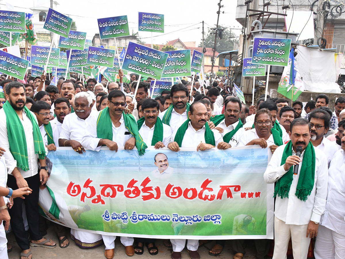 YSRCP Protest Against Farmers Problems Photos33