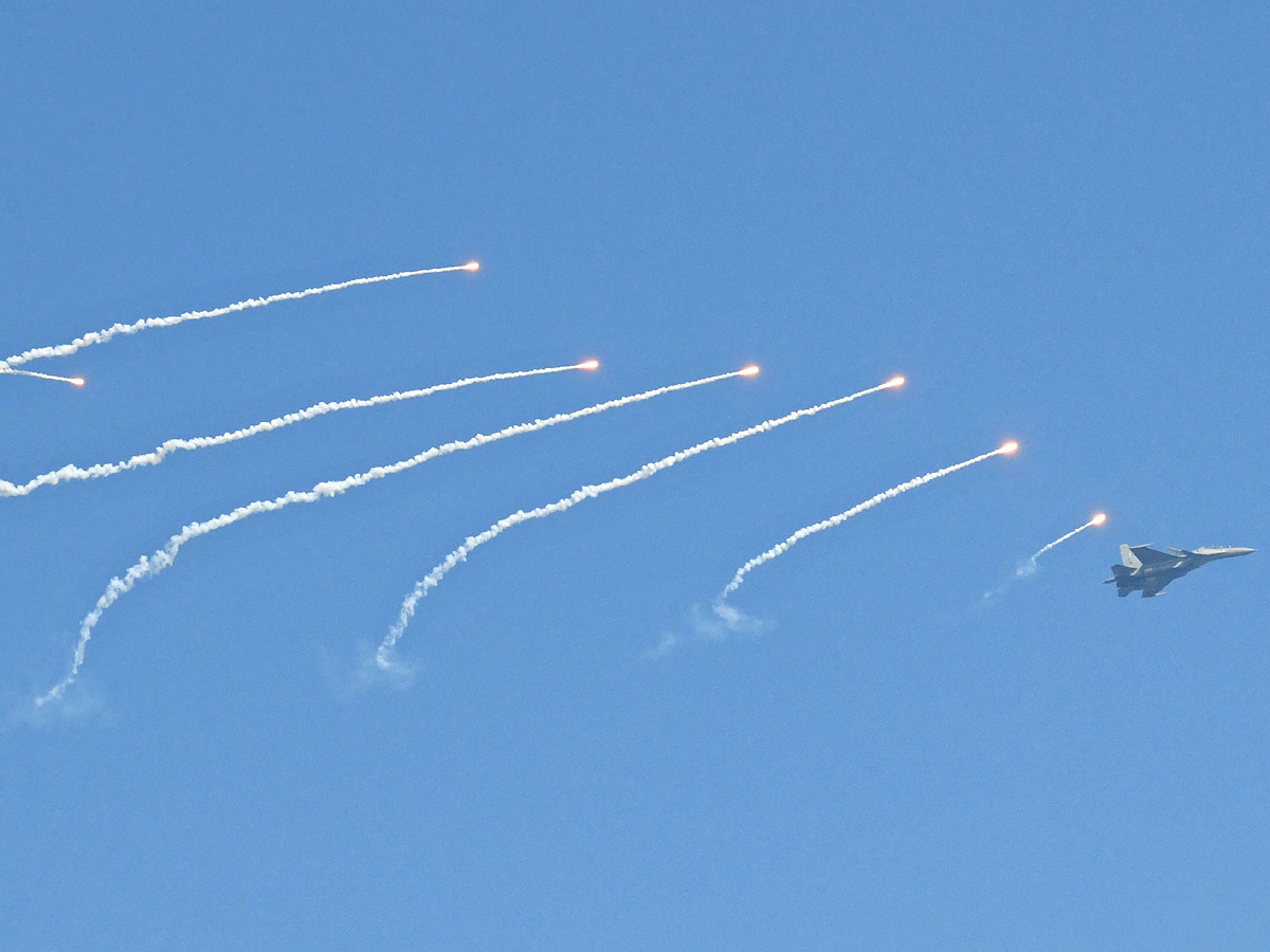 Glimpses of the air show during the occasion Combined Graduation Parade At Air Force Academy At Dundigal Photos8