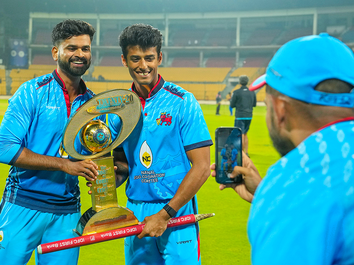 winning the T20 cricket final match of the Syed Mushtaq Ali Trophy14