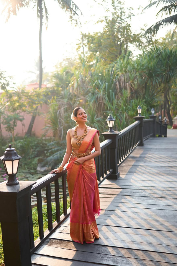 Actress Malvika Mohanan Looks Like A Goddess Lakshmi In Pattu Saree14