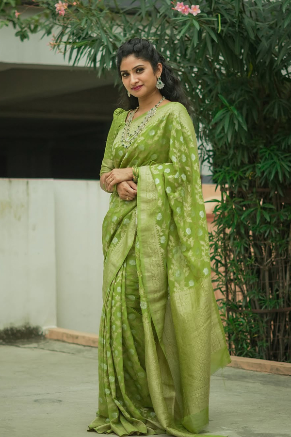 Serial Beauty Vishnu Priya Adorable Looks In Saree13