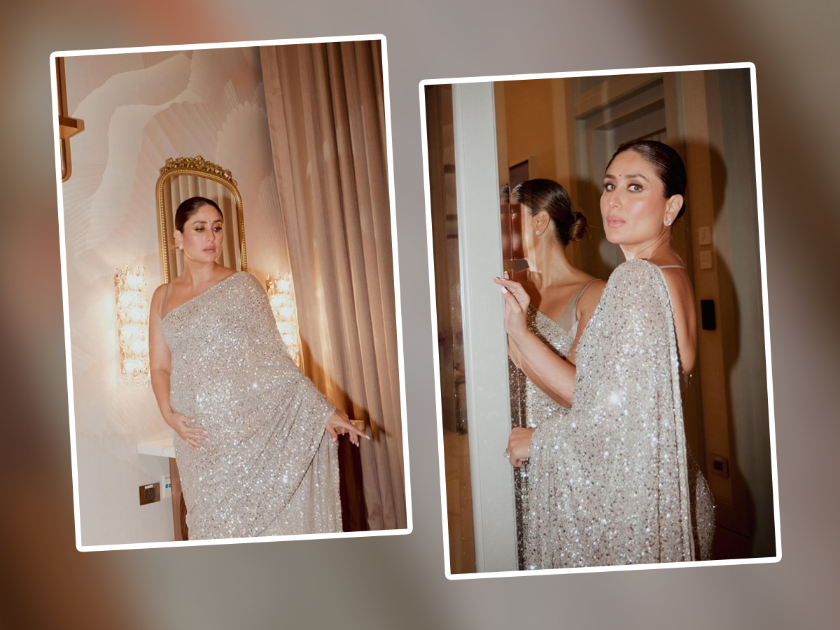 Kareena Kapoor Khan Dazzling Looks In Silver Saree At Filmfare Ott Awards 20241