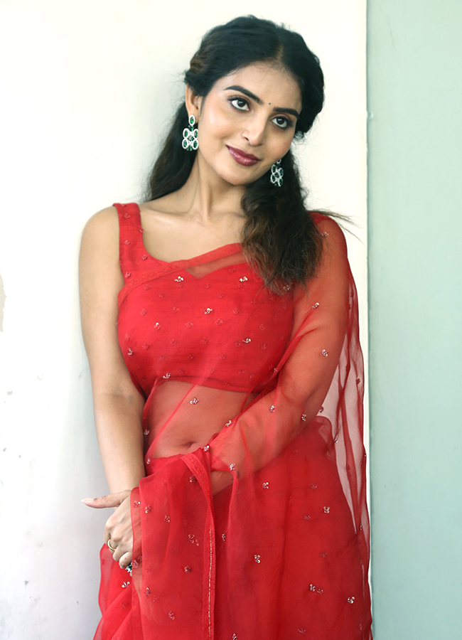 Actress Ananya Nagalla Latest Stills In Red Saree, Photos Gallery Goes Viral24