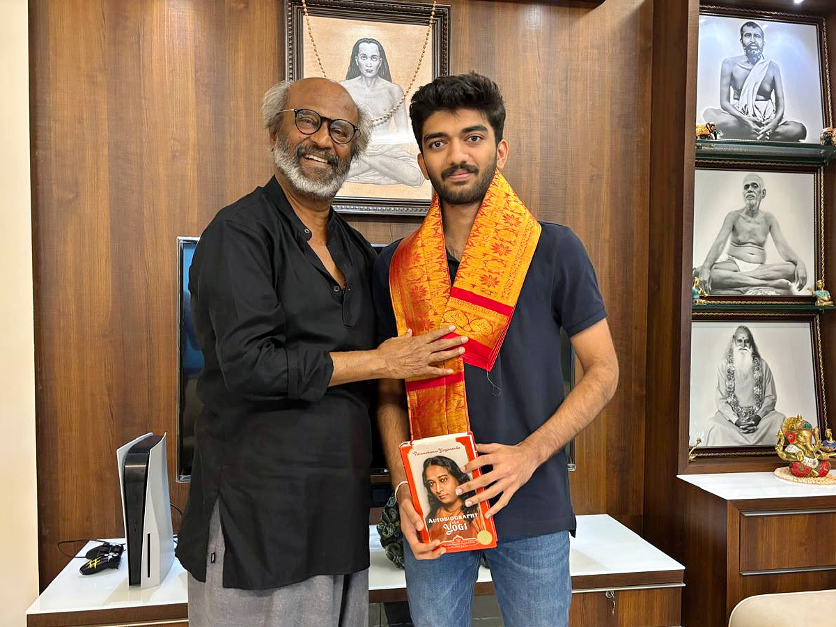 Chess prodigy Gukesh Dommaraju meets Rajinikanth and Sivakarthikeyan Photos6