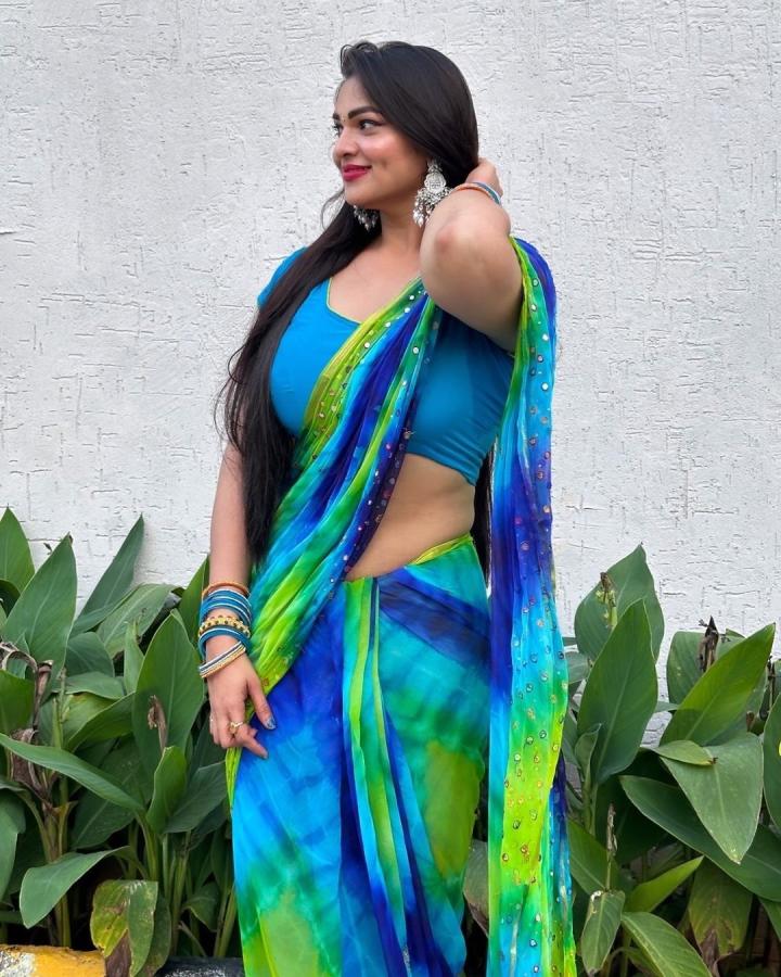 Bigg Boss Beauty Ashwini Saree Pics Goes Viral7