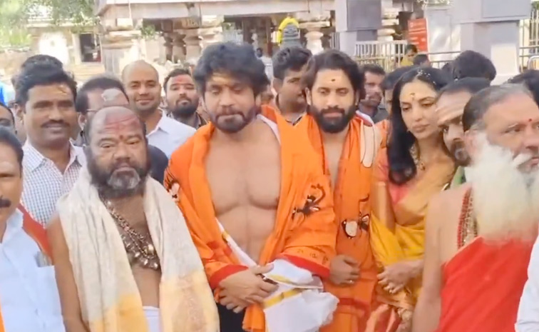 Naga Chaitanya And Sobhita Dhulipala Visit Srisailam Temple Photos Viral2