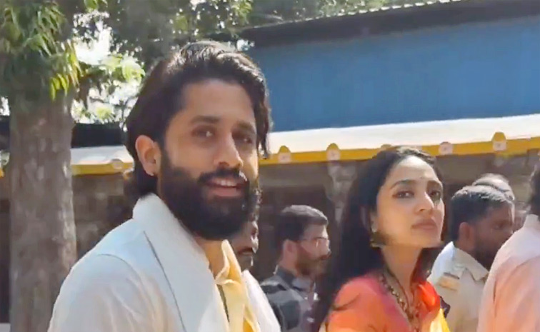 Naga Chaitanya And Sobhita Dhulipala Visit Srisailam Temple Photos Viral8