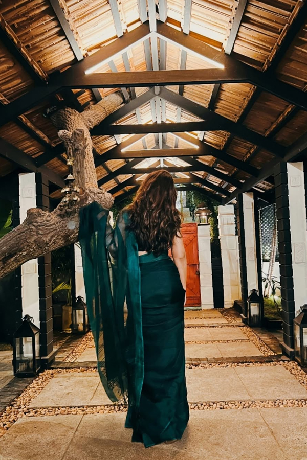 Actress Nayanthara Stunning Pose In Green Saree5