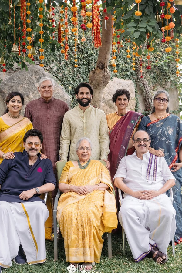 venkatesh daggubati family with Naga Chaitanya Wedding photos3