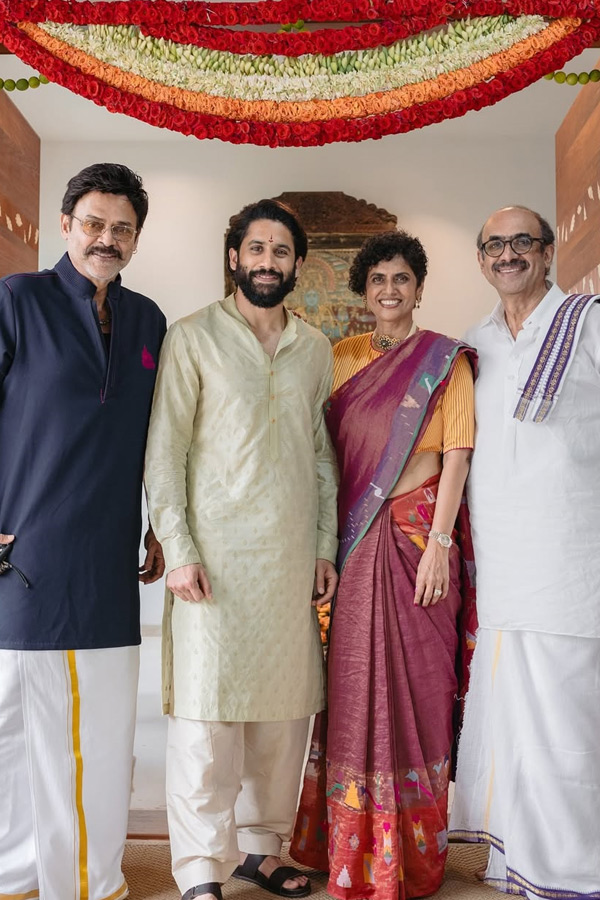 venkatesh daggubati family with Naga Chaitanya Wedding photos4