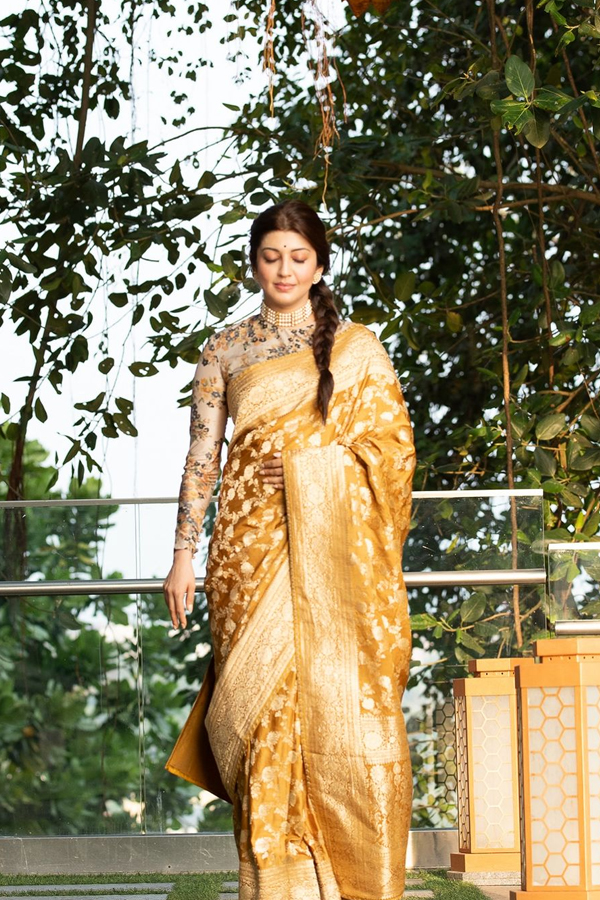 Actress Pranitha Subhash Glorious Looks In Banarasi Saree11