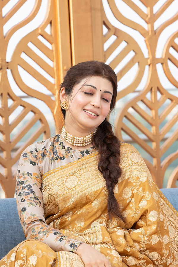 Actress Pranitha Subhash Glorious Looks In Banarasi Saree7