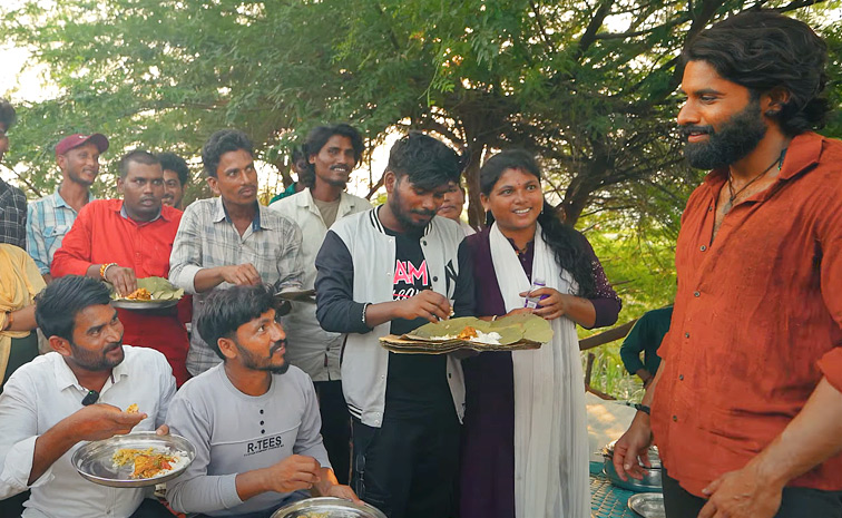 Naga Chaitanya Cooks Fish Curry For Fisherman On The Sets Of Thandel: Photos14