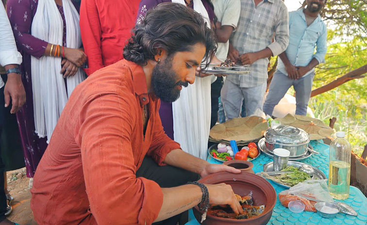 Naga Chaitanya Cooks Fish Curry For Fisherman On The Sets Of Thandel: Photos4