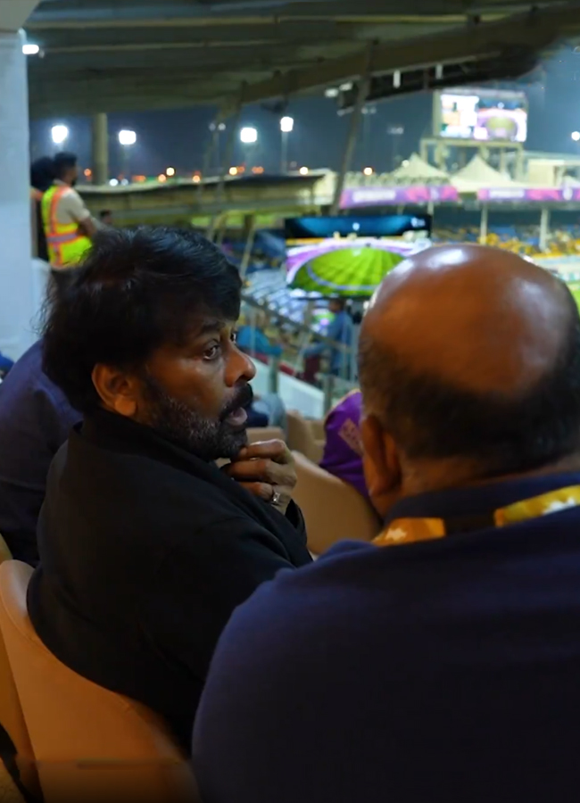 Megastar Chiranjeevi watches cricket match at sharjah in dubai3