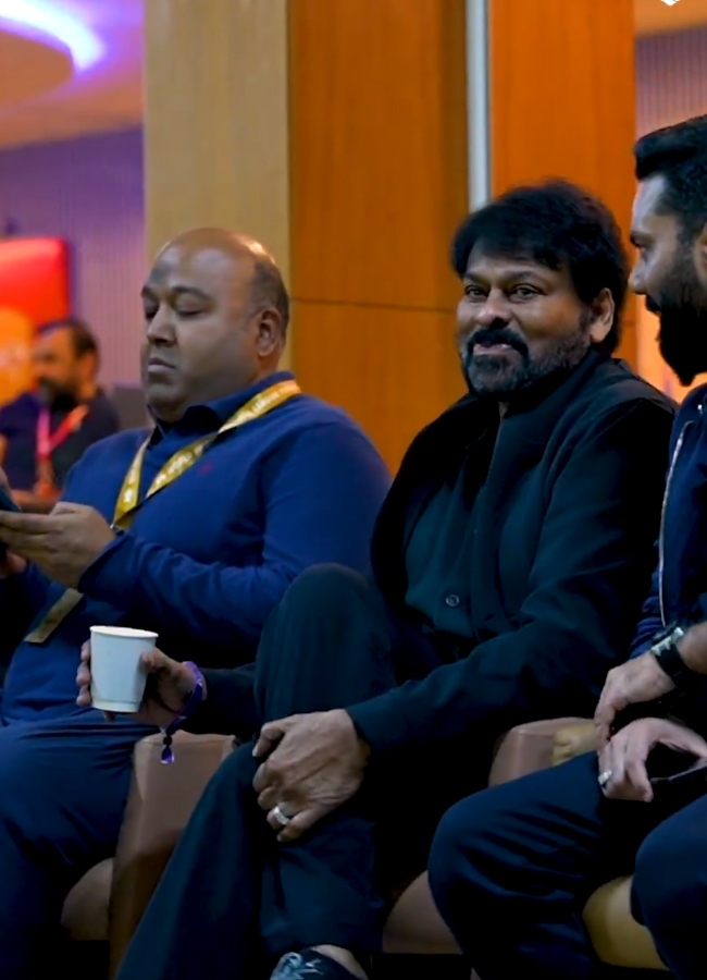 Megastar Chiranjeevi watches cricket match at sharjah in dubai5