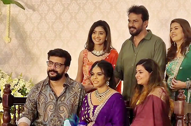 Mammootty and Dulquer Salmaan attend betrothal ceremony of makeup artist George's daughter18