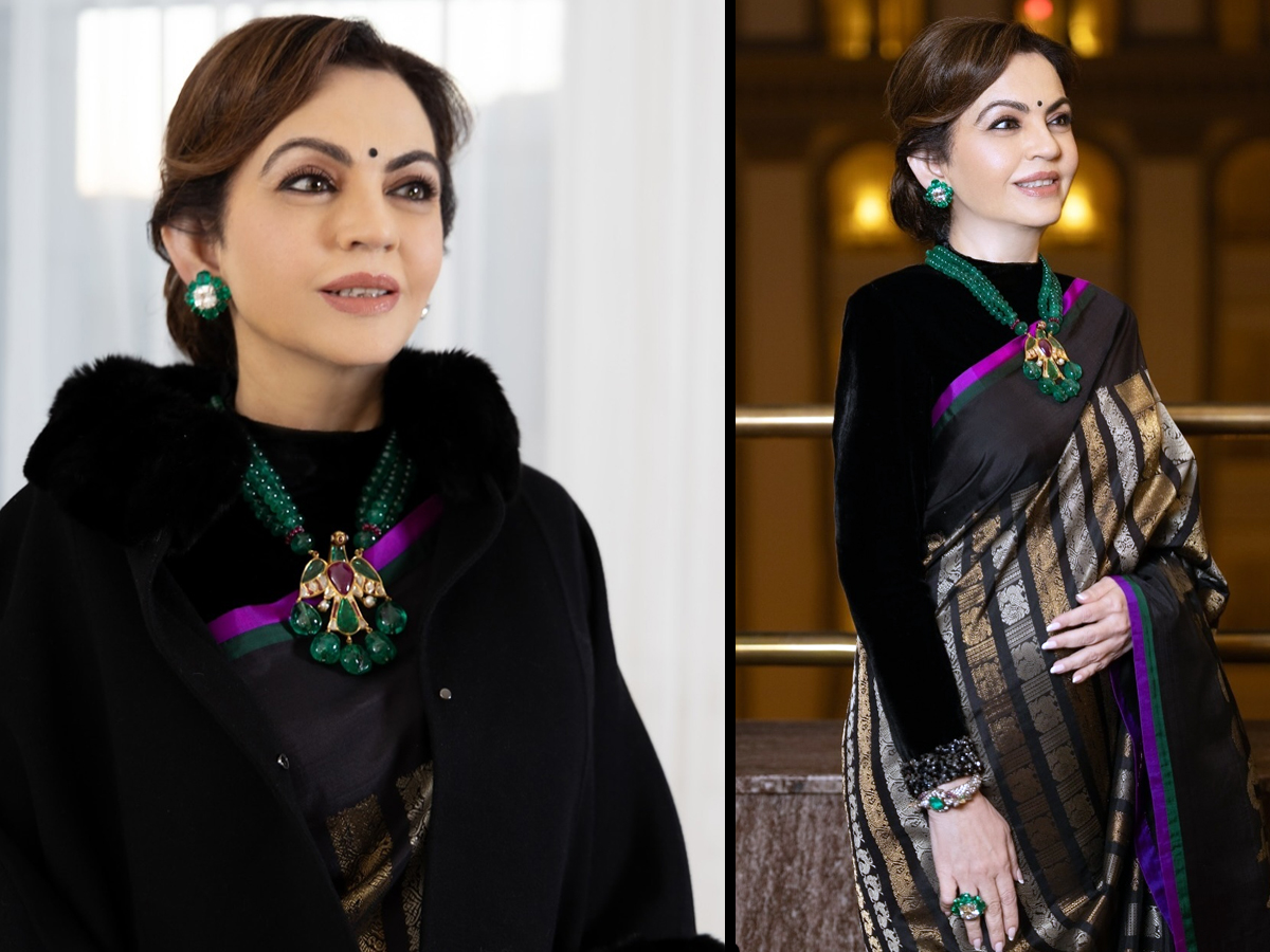 Nita Ambani looks stunning in a saree at Trump swearing in ceremony1