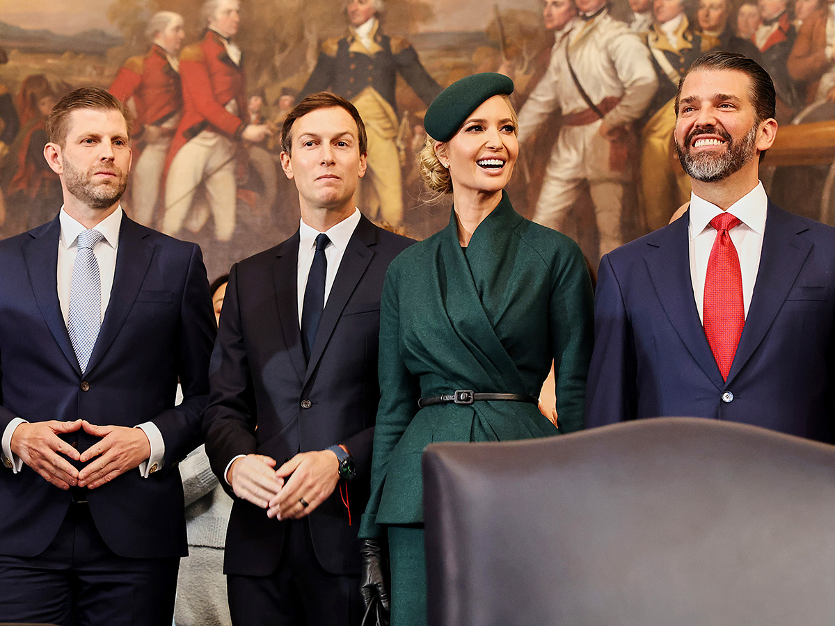 President Donald Trump arrives at an indoor Inauguration parade in Washington11