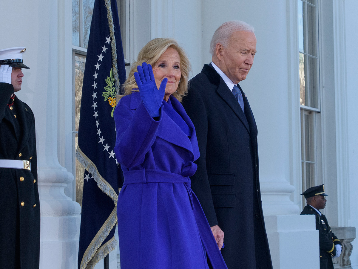 President Donald Trump arrives at an indoor Inauguration parade in Washington35