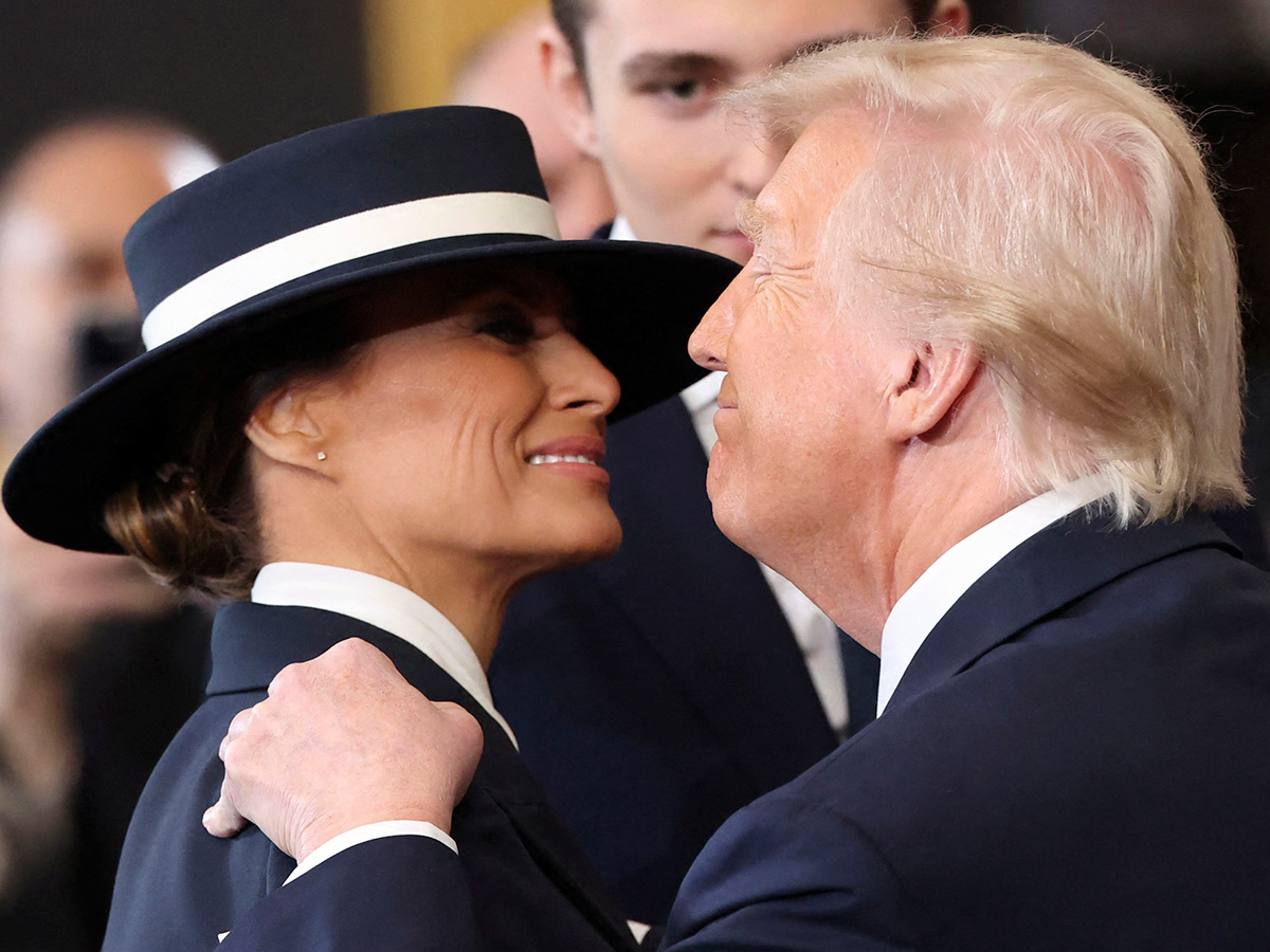 President Donald Trump arrives at an indoor Inauguration parade in Washington5