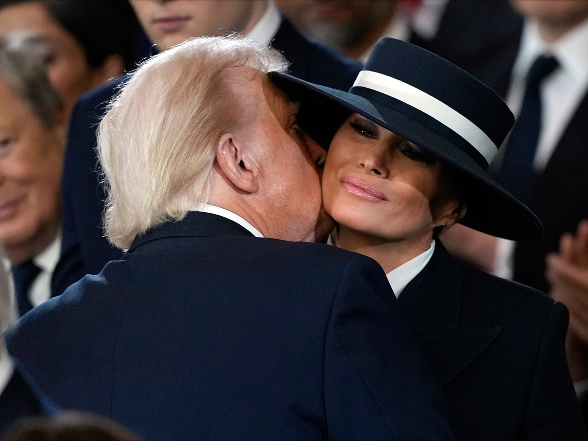 President Donald Trump arrives at an indoor Inauguration parade in Washington6